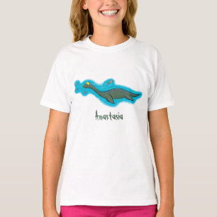 Niedlicher, glücklicher Seemänner Plesiosaurier-Ca T-Shirt