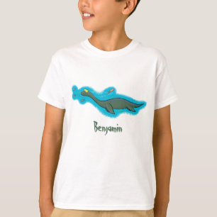 Niedlicher, glücklicher Seemänner Plesiosaurier-Ca T-Shirt