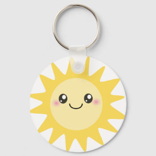 Niedlicher glücklicher Sun Schlüsselanhänger