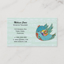 Niedlicher glücklicher Vogel Visitenkarte