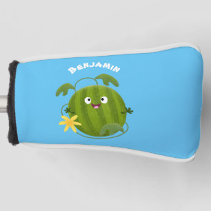 Niedlicher, glücklicher Wassermelone-Cartoon Golf Headcover