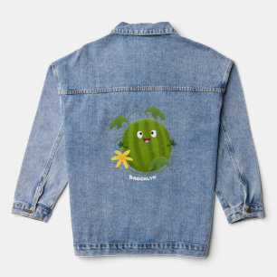 Niedlicher, glücklicher Wassermelone-Cartoon Jeansjacke