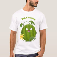 Niedlicher, glücklicher Wassermelone-Cartoon