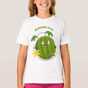 Niedlicher, glücklicher Wassermelone-Cartoon T-Shirt