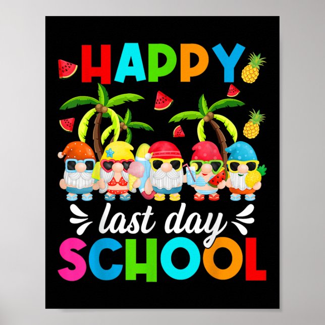 Niedlicher Glückwunsch letzter Tag der Schule wird Poster (Vorne)
