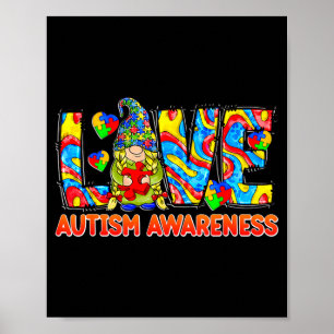 Niedlicher Gnom Liebespuzzle Autismus-Bewusstseins Poster