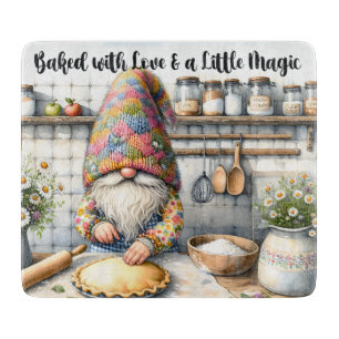 Niedlicher Gnome gebacken mit Liebe Schneidebrett