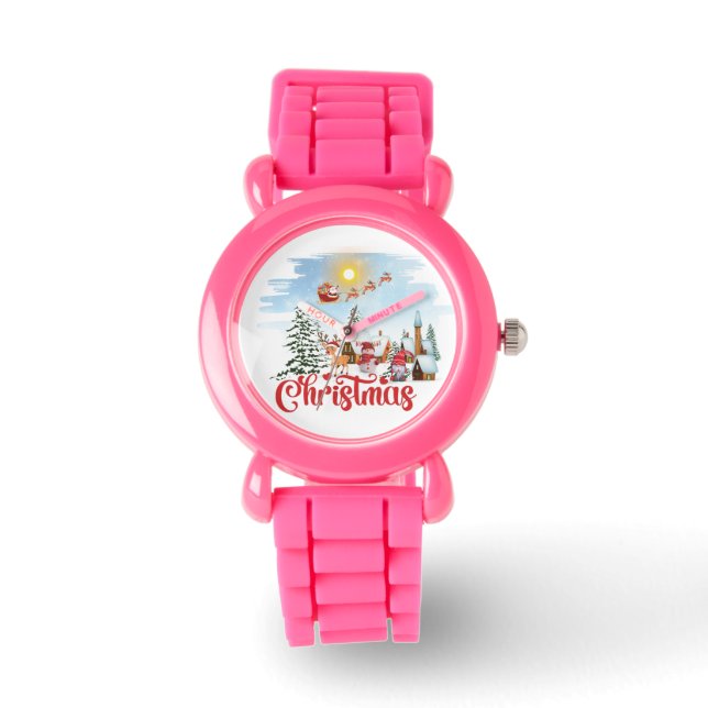 Niedlicher Gnome, Snowman feiert Weihnachtsfeierta Armbanduhr (Vorderseite)