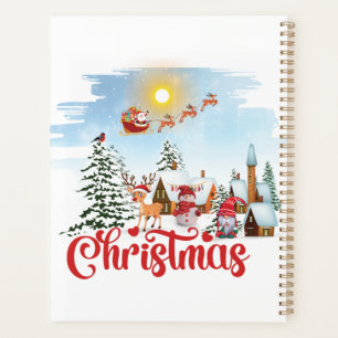 Niedlicher Gnome, Snowman feiert Weihnachtsfeierta Planer