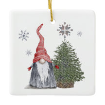 Niedlicher Gnome Weihnachtsbaum Name Happy Holiday