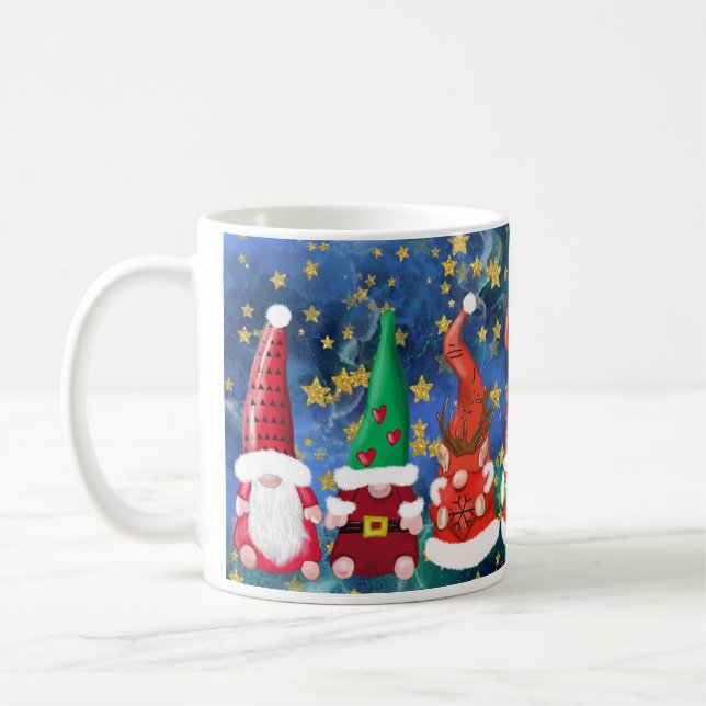 Niedlicher Gnome Weihnachtskaffee Tasse (Links)