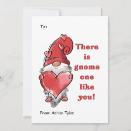 Niedlicher Gnome wie Ihr Klassenzimmer Valentinsta Feiertagskarte