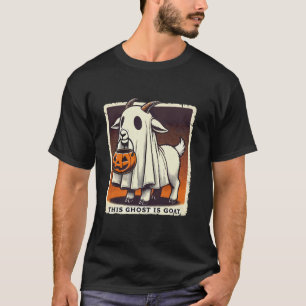 Niedlicher Goat Ghost Pun Meme Trick oder Treatmen T-Shirt