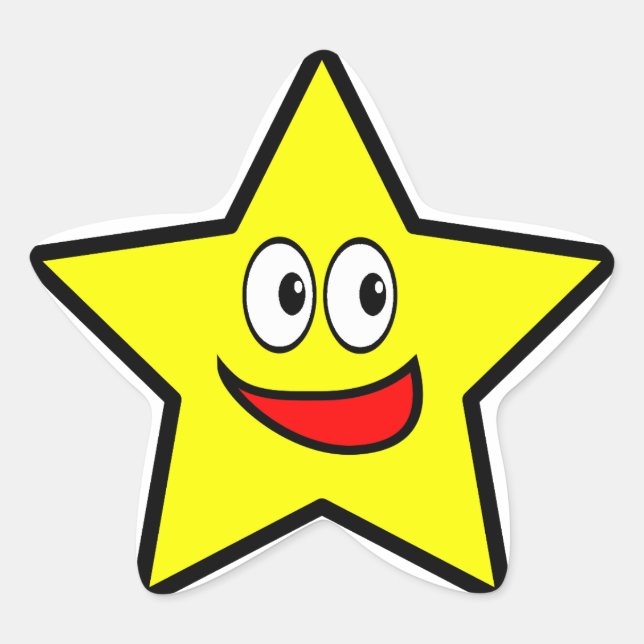 Niedlicher Gold-Star Stern-Aufkleber (Vorderseite)