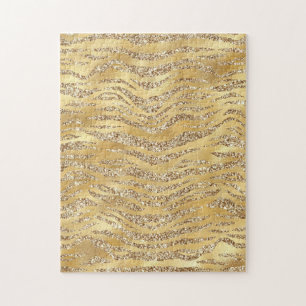 Niedlicher Gold-Tiger-Haut-Druck Muster Tierliebha