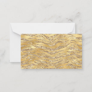 Niedlicher Gold-Tiger-Hautdruck-Muster Tierliebhab Mitteilungskarte
