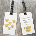Niedlicher Golden Labrador Retriever Hund Art Cust Gepäckanhänger<br><div class="desc">Adorable Aquarellfarbe Golden Labrador Retriever Hundekunst. Ändern Sie die Kontaktdaten auf der Rückseite.</div>