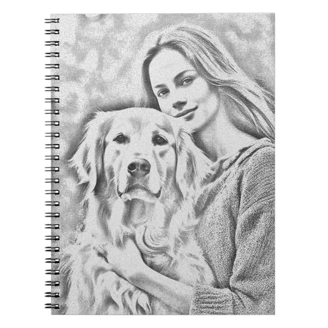 Niedlicher Golden Retriever Bester Hund Mama Stift Notizblock (Vorderseite)