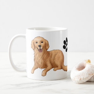 Niedlicher Golden Retriever Cartoon Puppy Dog Kaffeetasse