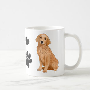 Niedlicher Golden Retriever Cartoon Puppy Dog Kaffeetasse