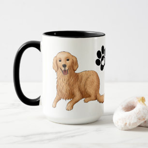 Niedlicher Golden Retriever Cartoon Puppy Dog Tasse