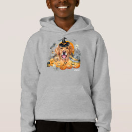 Niedlicher Golden Retriever Halloween Hund Custom Hoodie