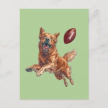 Niedlicher Golden Retriever Hund Fußball spielen