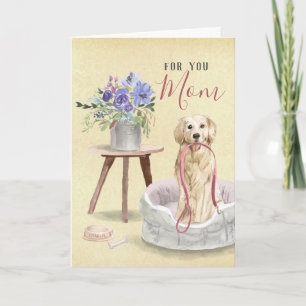 Niedlicher Golden Retriever Individuelle Name Happ Karte