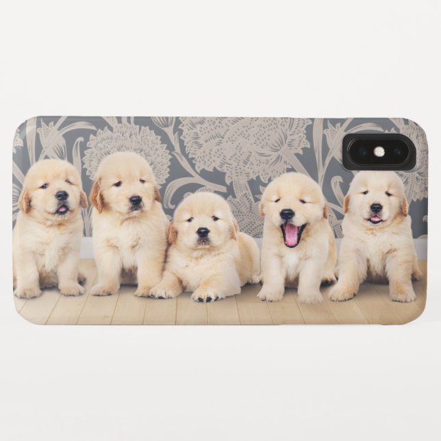 Niedlicher Golden Retriever Welpenhund Case-Mate iPhone Hülle (Rückseite (Horizontal))