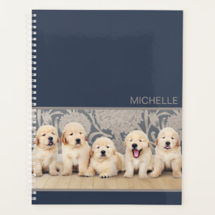 Niedlicher Golden Retriever Welpenhund Personalisi Planer