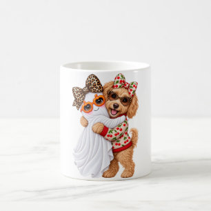 Niedlicher Goldendoodle-Geist Halloween Herbst Kun Kaffeetasse