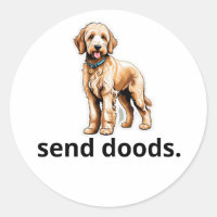 Niedlicher Goldendoodle-Hund "Doods senden"