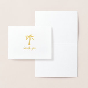 Niedlicher Goldfilm Palm Tree Vielen Dank Folienkarte