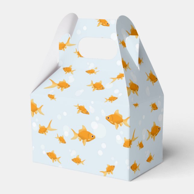 Niedlicher Goldfisch im Wasser schwimmen Geschenkschachtel (Vorderseite)