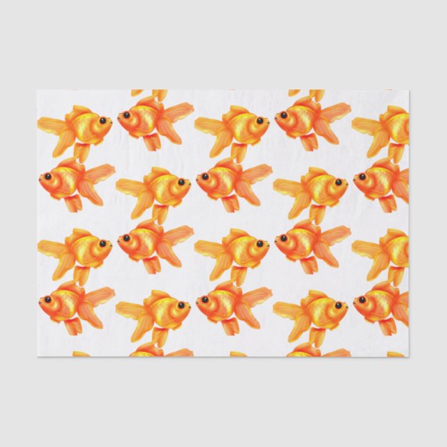 Niedlicher Goldfisch Seidenpapier (Vorderseite)