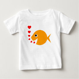 Niedlicher Goldfish-Baby-Küsse wie Blasen Baby T-shirt