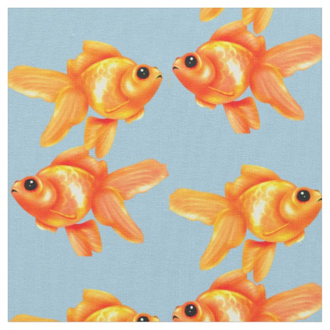 Niedlicher Goldfish Stoff (Nahaufnahme)