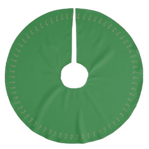 Niedlicher goldgrüner Zuckerrohrrand Weihnachten Polyester Weihnachtsbaumdecke