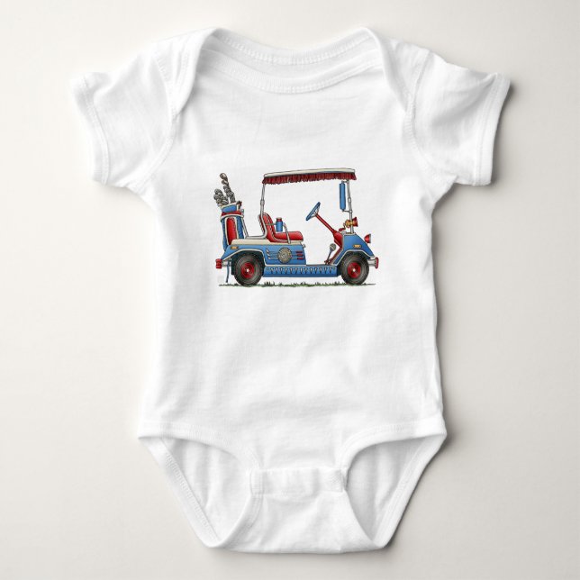 Niedlicher Golf-Wagen Baby Strampler (Vorderseite)