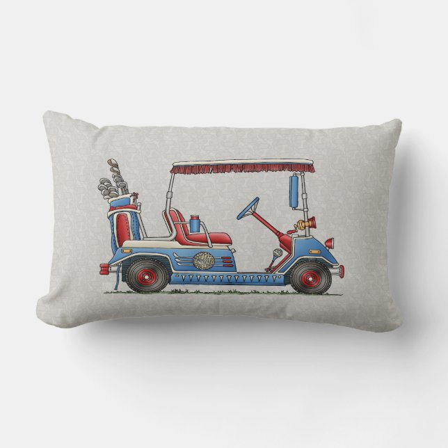 Niedlicher Golf-Wagen Lendenkissen (Vorderseite)