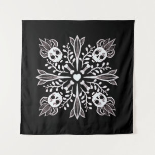 Niedlicher Goth kawaii-Witwe Harajuku Black Wandteppich