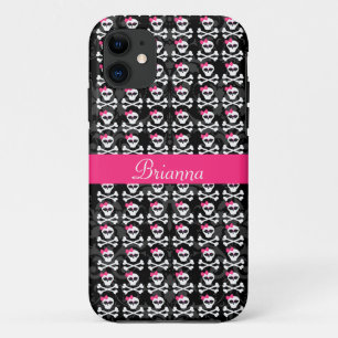 Niedlicher gotischer Schädel und Knochen-Girly title_seo2