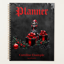 Niedlicher gotischer Weihnachtself. Planer