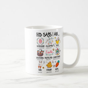 Niedlicher Gott sagt, ich bin Christlich Jesus glü Kaffeetasse