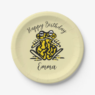 Niedlicher grafischer FROG - Party tierisch - wild Pappteller