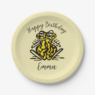 Niedlicher grafischer FROG - Party tierisch - wild Pappteller