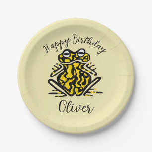Niedlicher grafischer FROG - Party tierisch - wild Pappteller