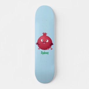 Niedlicher Granatapfelfruchtiger Cartoon Skateboard