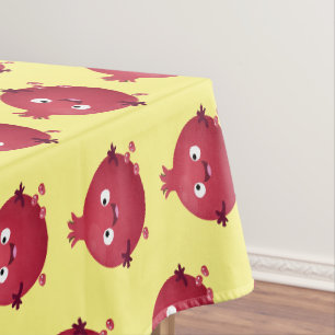 Niedlicher Granatapfelfruchtiger Cartoon Tischdecke