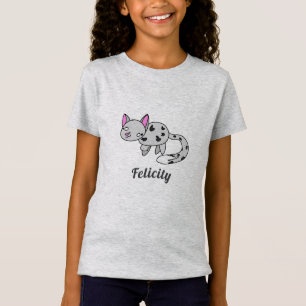 Niedlicher, grau-schneebedeckter Cartoon Zeichnend T-Shirt